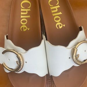 Chloe white sandals
